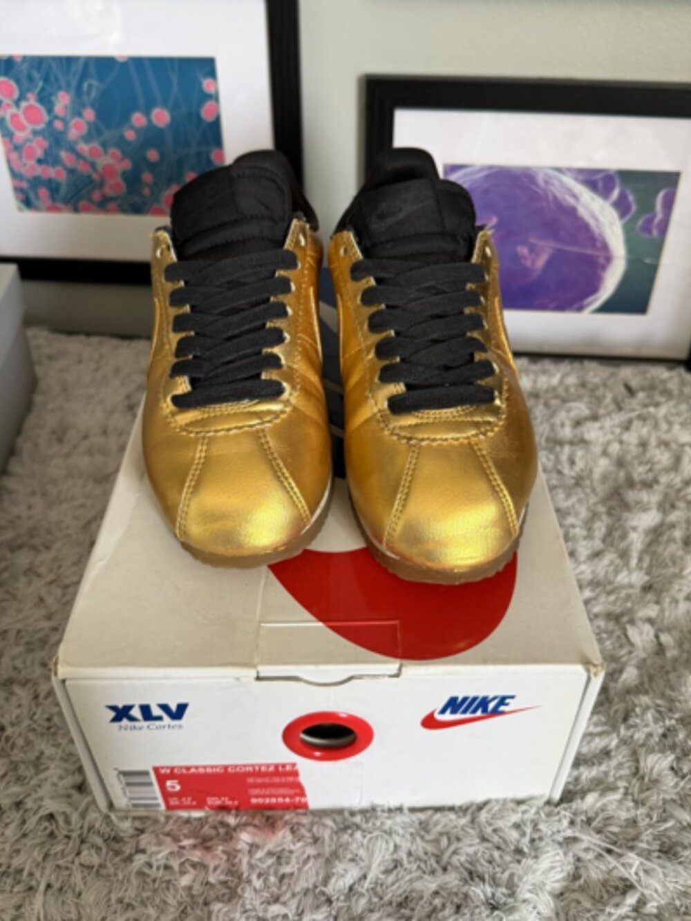 2017 Womens Nike Classic Cortez Metallic Gold